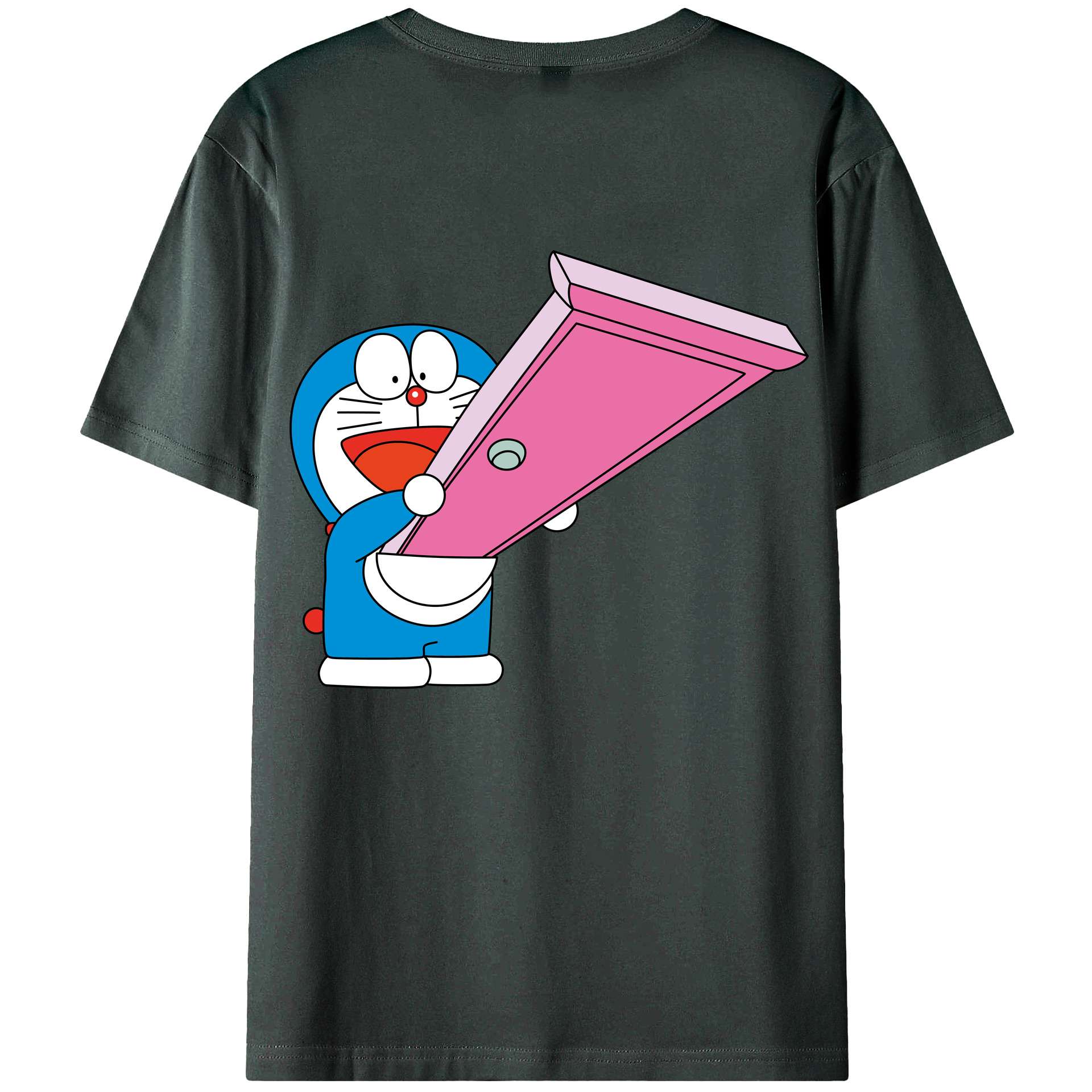 （画像用） ドラえもん Doraemon 綿100％ メンズ半袖Tシャツ（バックプリント） 通気性